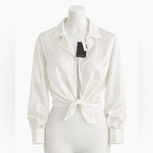 4th + Reckless White Cropped Blouse